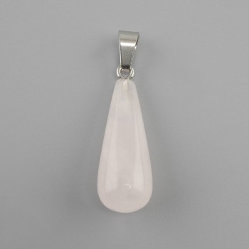 תליון 'טיפה' קוורץ ורוד 10×26×36mm+