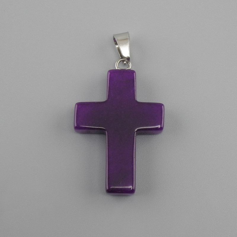 תליון צלב סוגיליט 18x26x34mm+