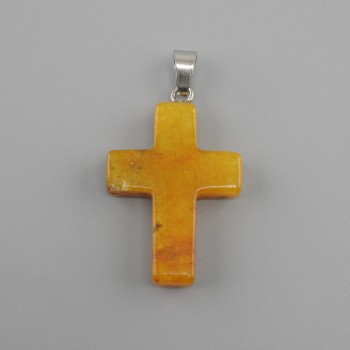 תליון "צלב" ציטרין 18×26×34mm+