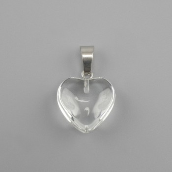 תליון 'לב' מזכוכית 16×16×25mm+