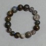 צמיד לאברדורייט גולות חלקות 9–12mm±, אורך 18cm± סטרץ'