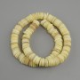 חרוזי קונכייה סקפארקה רונדל, קוטר 10x1, 5-2 מ"מ+- , אורך 39 ס"מ+- על חוט ניילון