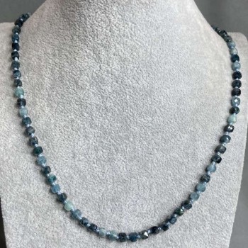 שרשרת אינדיגוליט קובייה פאסט 4×4 מ"מ ±, אורך 50 ס"מ ± סטרץ'