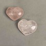 לבבות זוגיים קוורץ ורוד אבן טבעית למזכרת, קוטר 45-48x35-40 מ״מ +-85 גרם