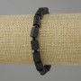 צמיד טורמלין שרל מעובד חתוך, קוטר 8-12x6-8 מ"מ +- חרוזים 3 מ"מ+-, אורך 18 ס"מ +- סטרצ'