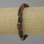 צמיד עין טיגריס, עין שור, עין נץ, חיתוך, קוטר 9-11x6-7 מ"מ+- חרוז 3 מ"מ+-, אורך 18 ס"מ +- סטרץ'