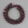 חרוזי טורמלין רובליט כדור faceted, קוטר 10 מ"מ ±, אורך 37 ס"מ +