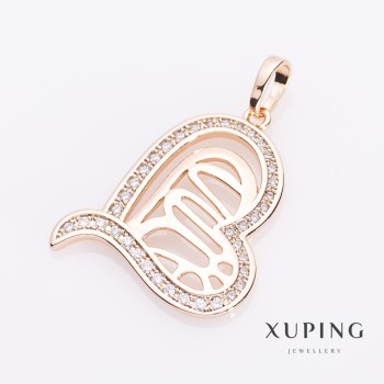 תליון Xuping «סורה לב» בצבע זהב, קוטר 2.4 ס״מ