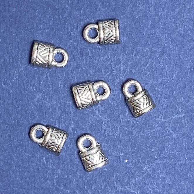 אביזרי תכשיטים: תליון מנעול, אורך 10 מ״מ, פתח 1–3 מ״מ, צבע כסף, גימור