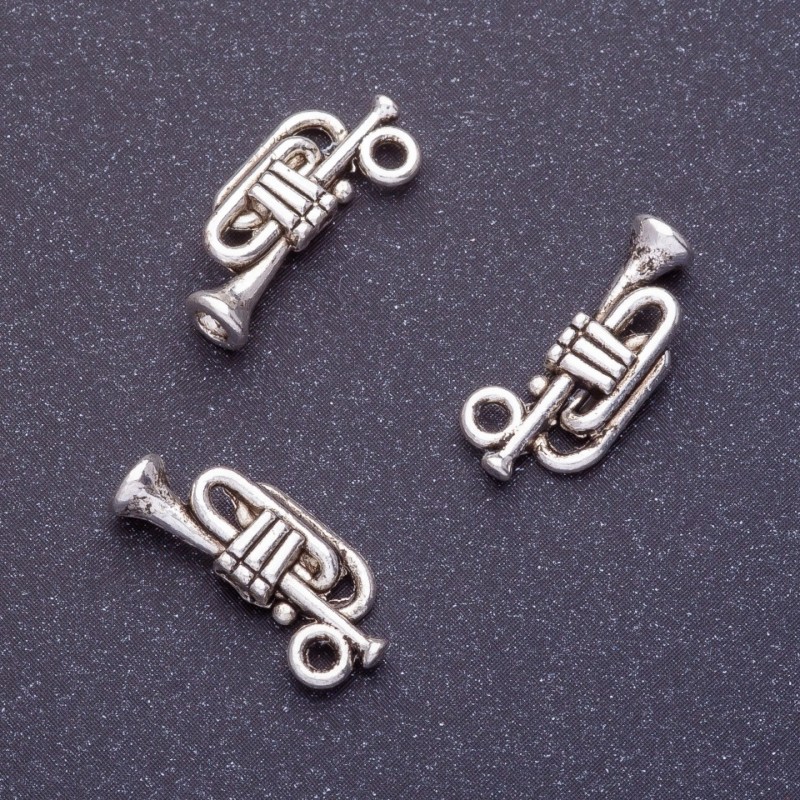 אביזרי תכשיטים - תליון-צינור, אורך 17×8 מ"מ, קוטר 1–1.5 מ"מ, צבע כסף, משקל 20 גרם, + -27 יחידות
