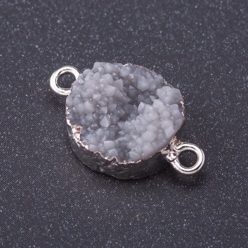 מחבר «שלג אפור» צבע המתכת: כסף אורך 1 מ״מ, קוטר 14 מ״מ, פלסטיק