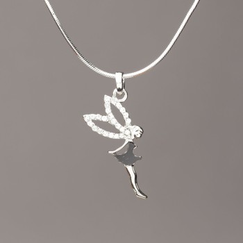 תליון «אלפינה» על שרשרת חוטית, זכוכית שחורה, קוטר 26×12 מ״מ, אורך 50 ס״מ, מתכת אפורה