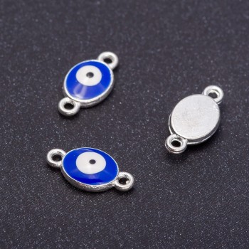 אביזרי חיבור 'עין' כסף, קוטר 8 מ״מ, אורך 16 מ״מ, 7 יחידות