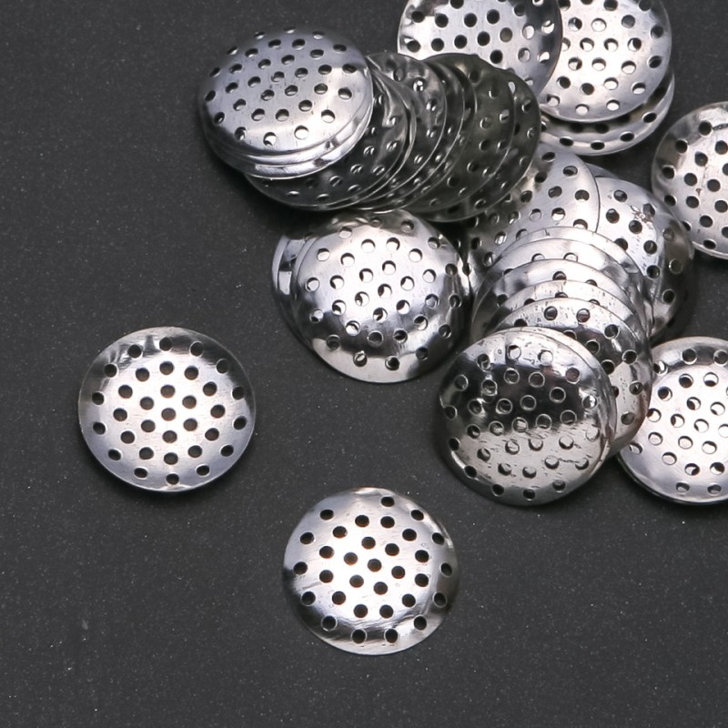 אביזרי תכשיטים – בסיס לסיכת תכשיט «מסננת» רשת Ø20 מ״מ, מאריזה: 68 יח'