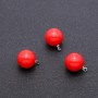 אביזרי תכשיטים תליון חרוז מאיורקה כתום, קוטר 12 מ״מ, 1 יח'