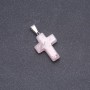 תליון-צלב, אבן קוורץ ורודה 25x18mm