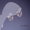 עגילים Xuping 12×7 mm רודיום