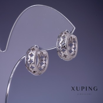 עגילים Xuping 15×6 מ״מ ורודיום