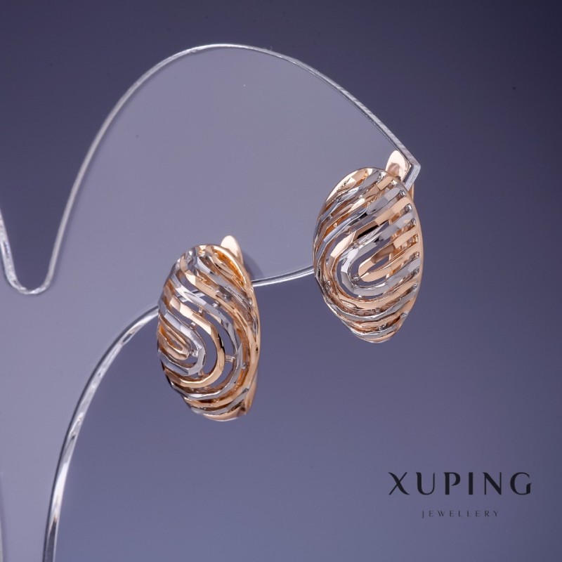 עגילי Xuping 11×17 mm «ציפוי זהב 18K»