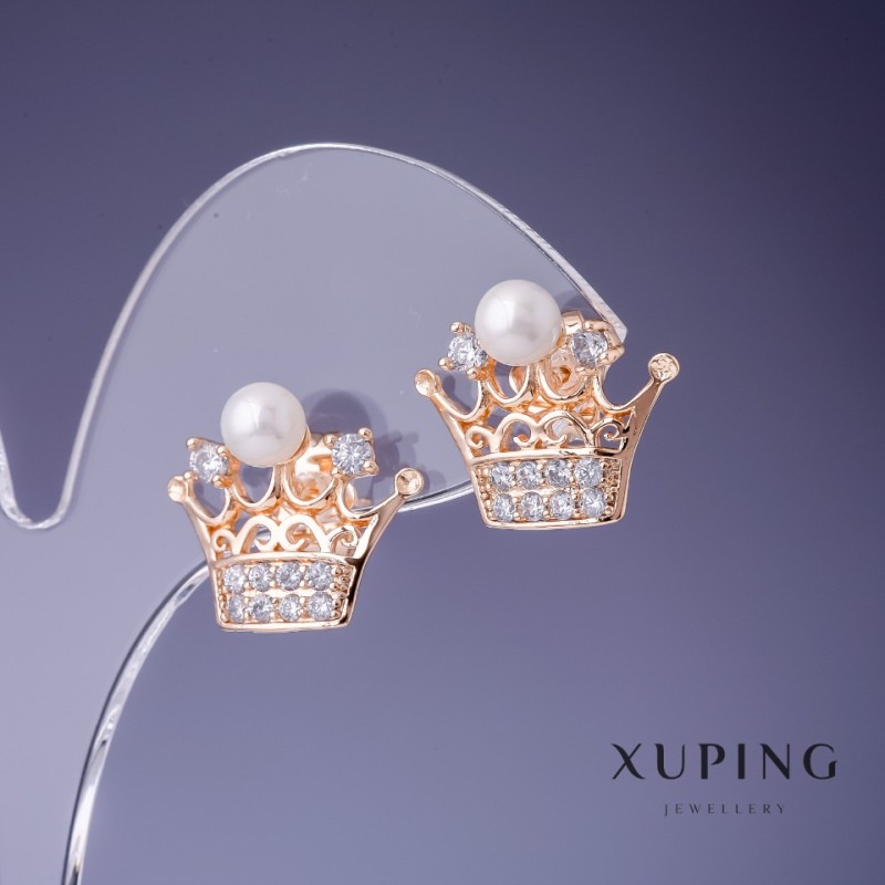 עגילי Xuping כתר 18×15 מ״מ זהב מצופה 18K