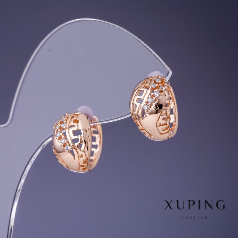 עגילים Xuping 15×9 מ״מ «זהב מצופה 18K»