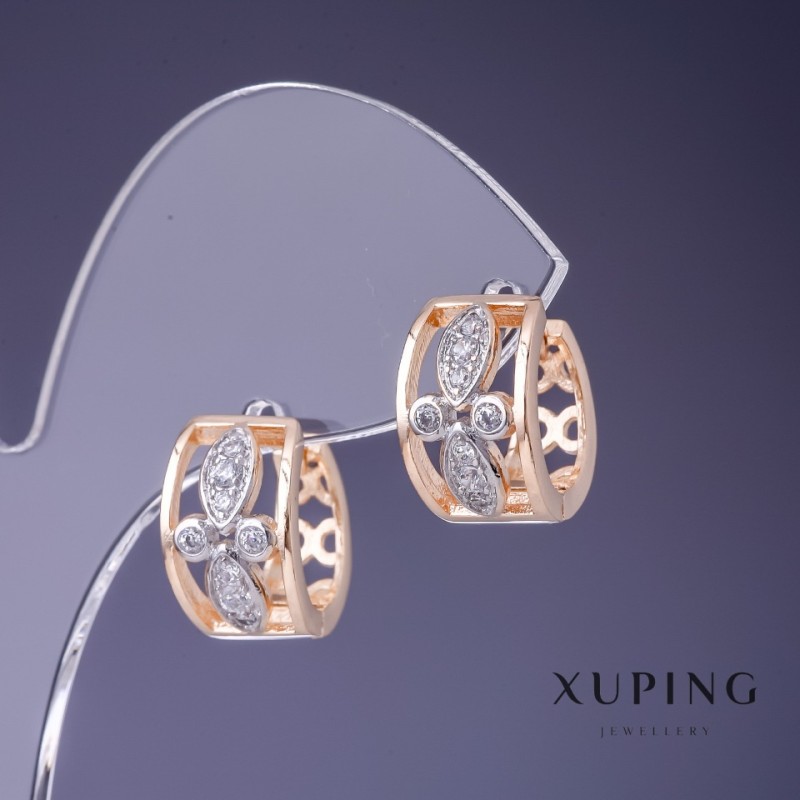 עגילי Xuping 15×9 מ״מ «ציפוי זהב 18K»