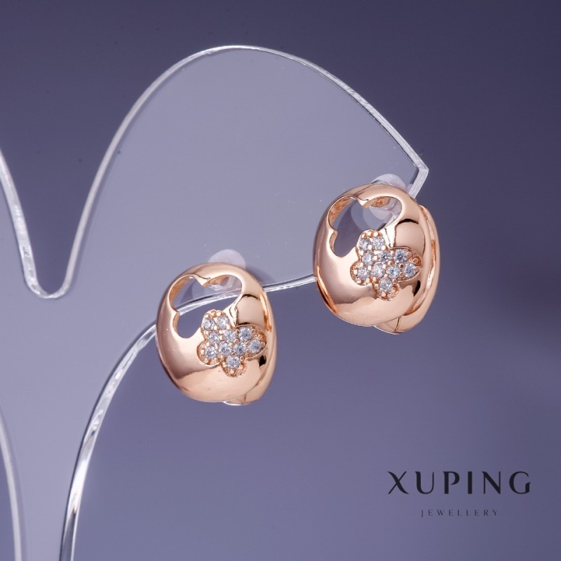 עגילי Xuping 13 מ״מ זהב מצופה 18K