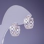 עגילים Xuping 7×15 מ״מ רודיום