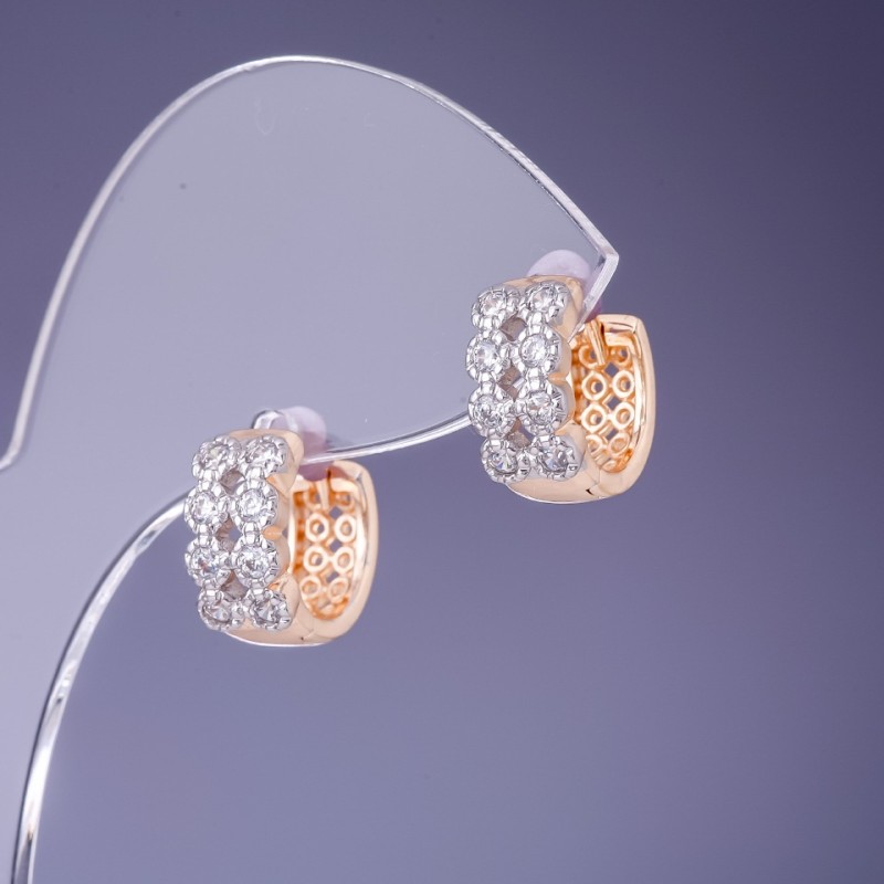 עגילים Xuping 6×12mm "זהב מצופה 18K"