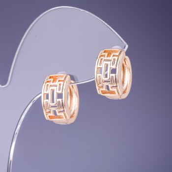 עגילים Xuping 14×8mm «זהב מצופה 18K»