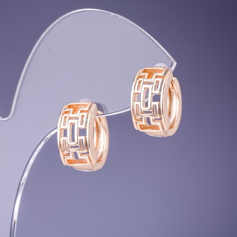 עגילים Xuping 14×8mm «זהב מצופה 18K»