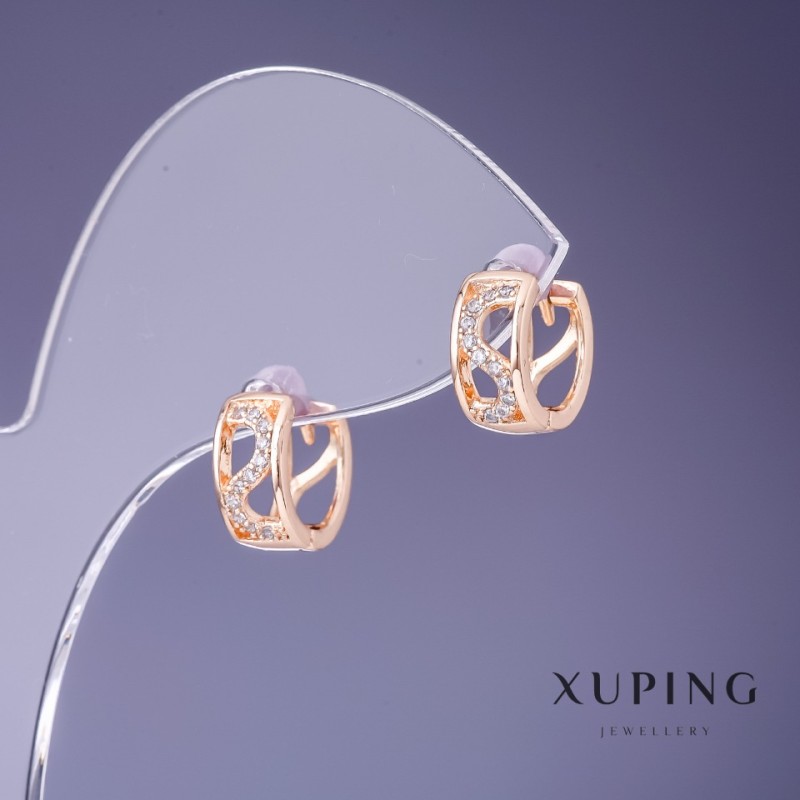 עגילים Xuping 11×5 מ״מ «ציפוי זהב 18K»