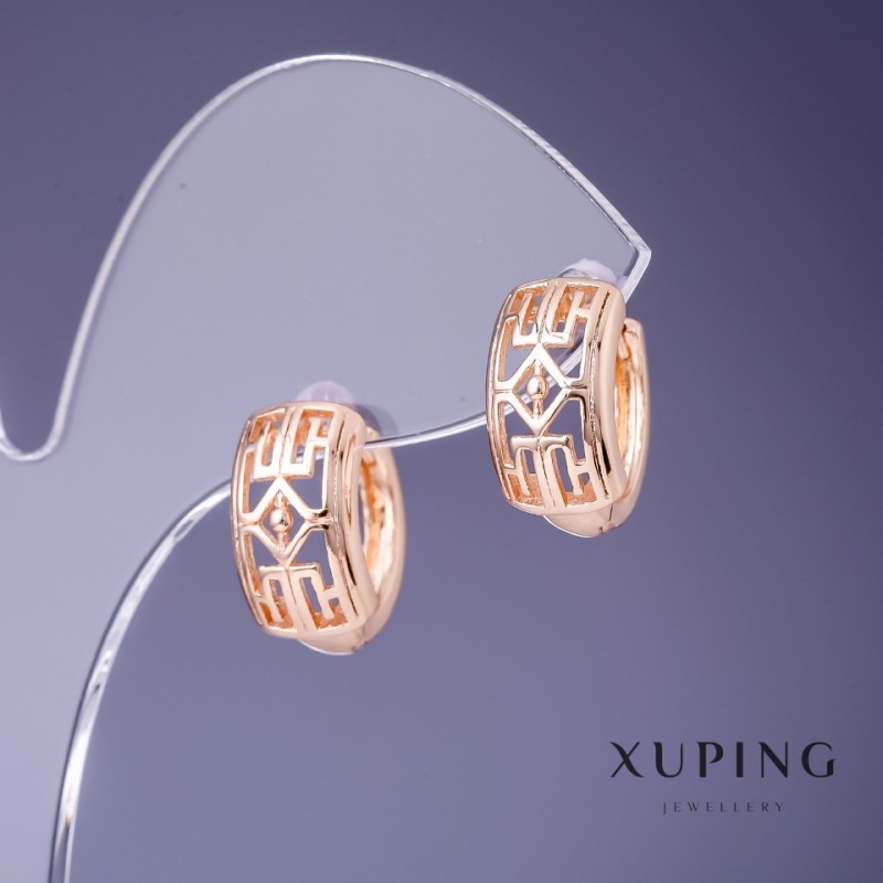 עגילים Xuping 8x15mm «זהב מצופה 18K»