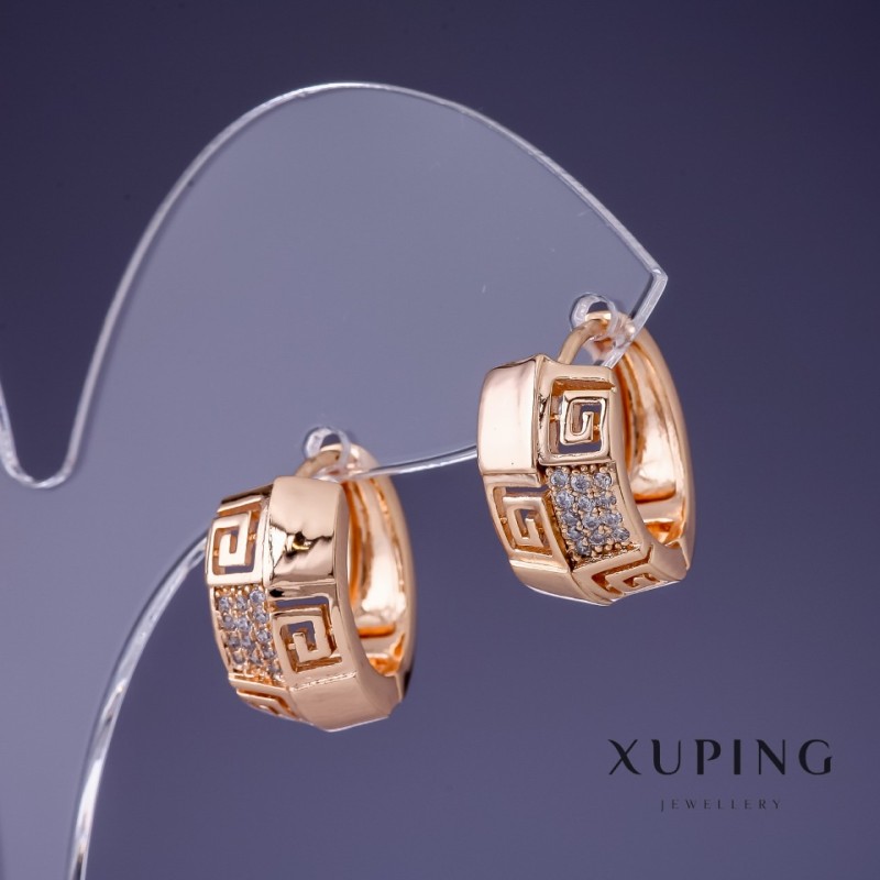 עגילים Xuping 16×9 מ״מ זהב 18 קראט