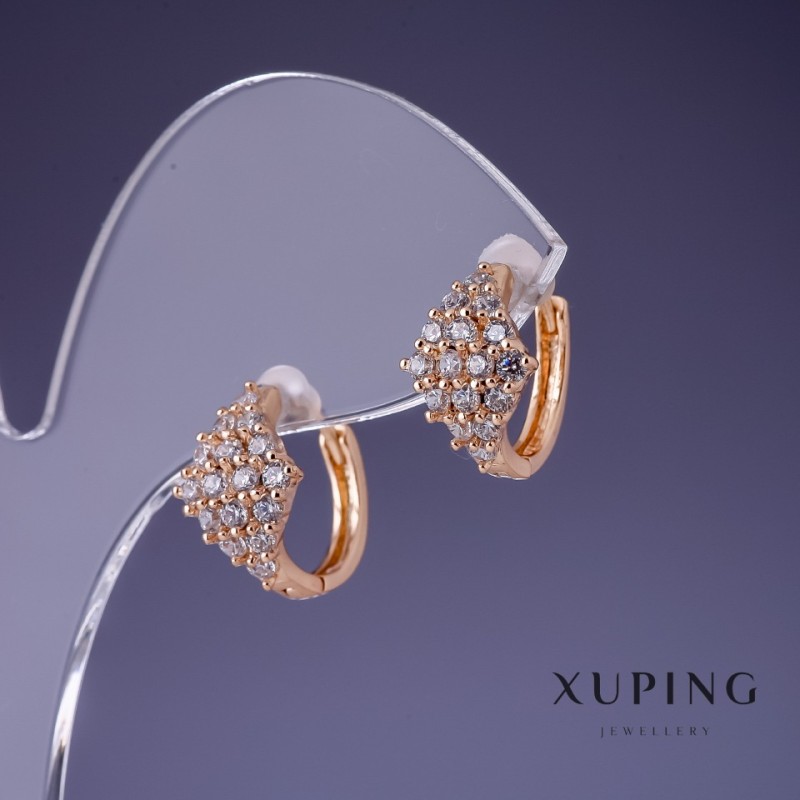 עגילי Xuping 13×10 מ״מ זהב מצופה 18K