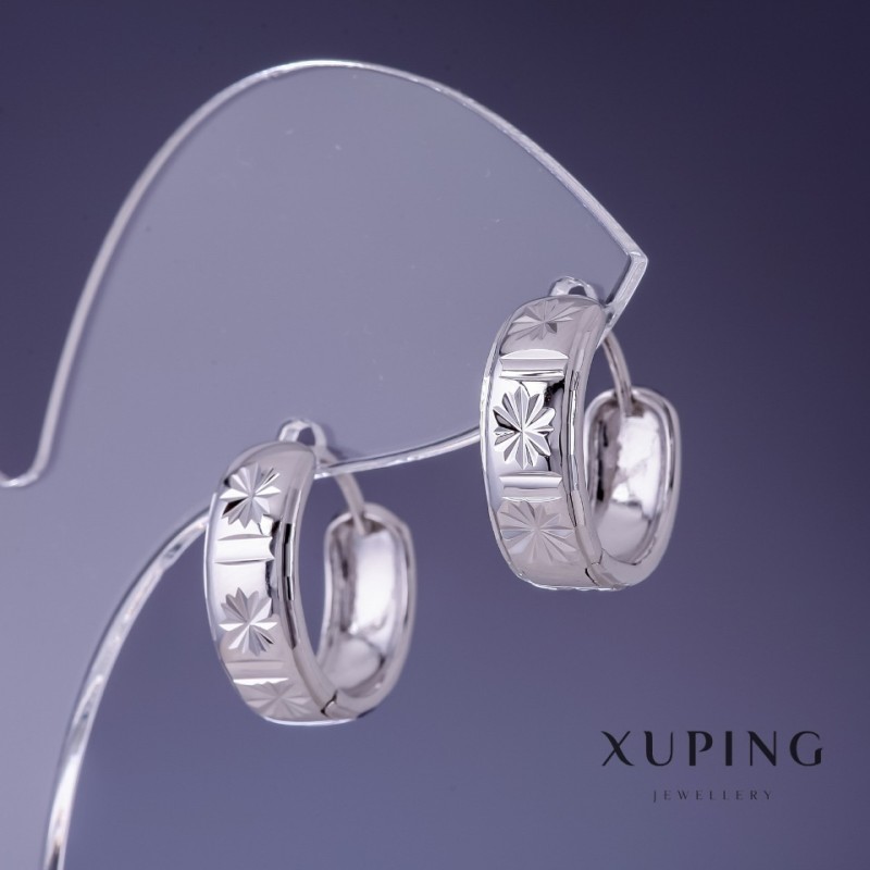 עגילים Xuping 6×15 מ״מ רודיום