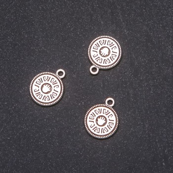 אביזרי תכשיטים — תליון «מטבע כף היד» 15×18 מ״מ אריזה 20 גרם +/-9 יחידות