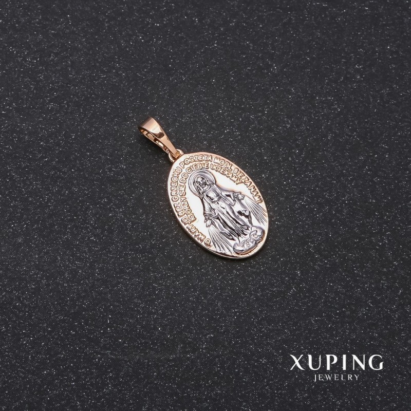 תליון Xuping «מריה הקדושה שנולדה ללא חטא» 12×18×25 מ״מ רודיום, ציפוי זהב 18 קראט