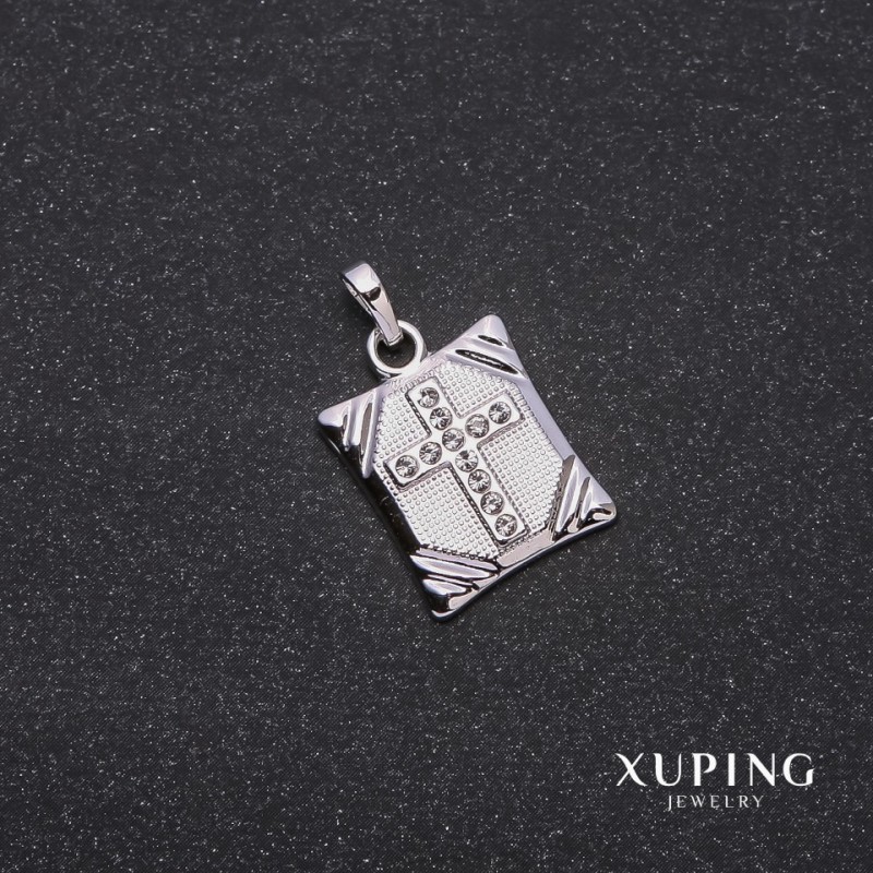 תליון Xuping צלב 13×15×23 מ״מ בציפוי רודיום