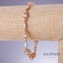 צמיד Xuping עם זירקונים לבנים, עובי 4-9 מ״מ, אורך 19-22 ס״מ, זהב מצופה 18K