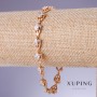 צמיד Xuping עם זירקונים לבנים, עובי 7 מ״מ, אורך 18–20 ס״מ, מצופה בזהב 18K