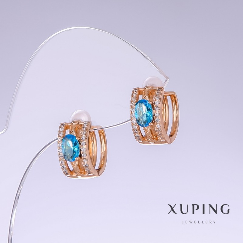 עגילים Xuping עם טופז כחול «טופז»