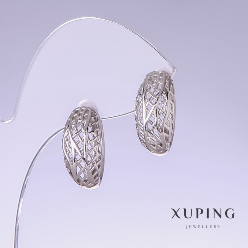 עגילים Xuping, אורך 19 מ״מ, עובי 9 מ״מ ורודיום