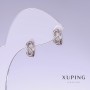 עגילי Xuping, אורך 12 מ״מ, עובי 4 מ״מ, רודיום