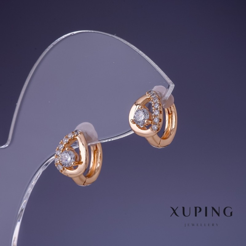 עגילים Xuping 12×7 מ״מ "זהב מצופה 18K"