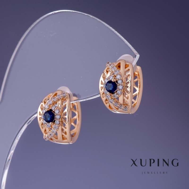 עגילים Xuping 15×9 מ״מ «ציפוי זהב 18K»