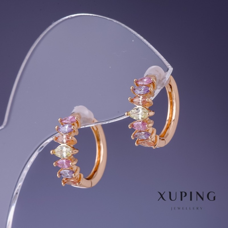 עגילי Xuping 15×5 מ״מ «זהב מצופה 18K»