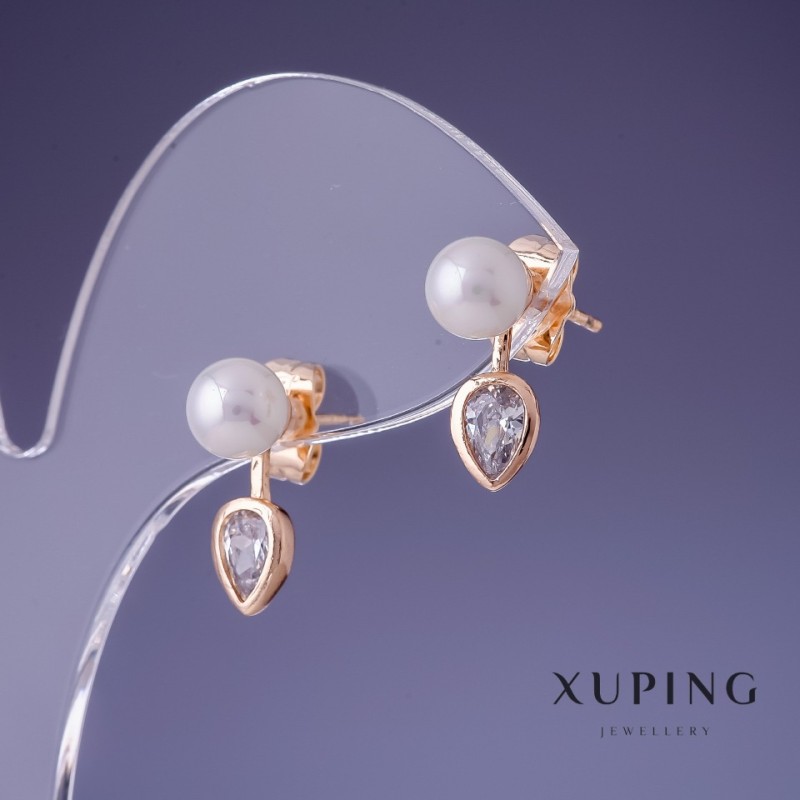 עגילים Xuping 16×7 מ״מ «זהב מצופה 18K»