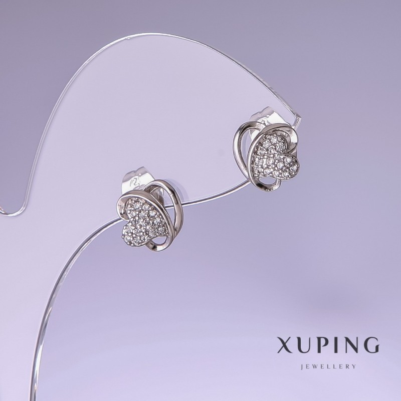 עגילים Xuping 9x10mm ורודיום