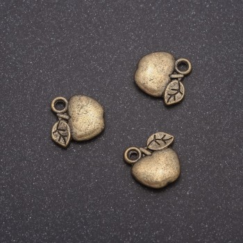 אביזרי תליה תפוח (ברונזה, קוטר 11×11 מ״מ, קוטר 1,5 מ״מ, אריזה 20 גרם, ± 24 יחידות)